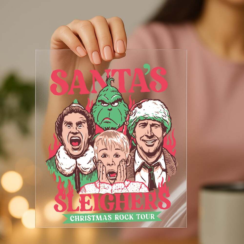 Christmas Movie Santa's Sleighers DTF Transfer Print